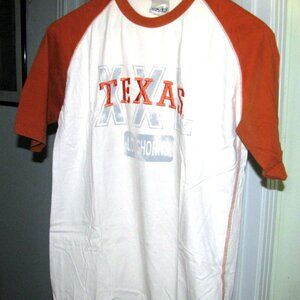 TEXAS LONGHORNS Cotton Tee SHIRT Size L Old Varsity
